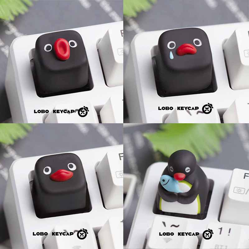 Custom Keycaps - Lindo Pingu Anime serie pingüino personalizado