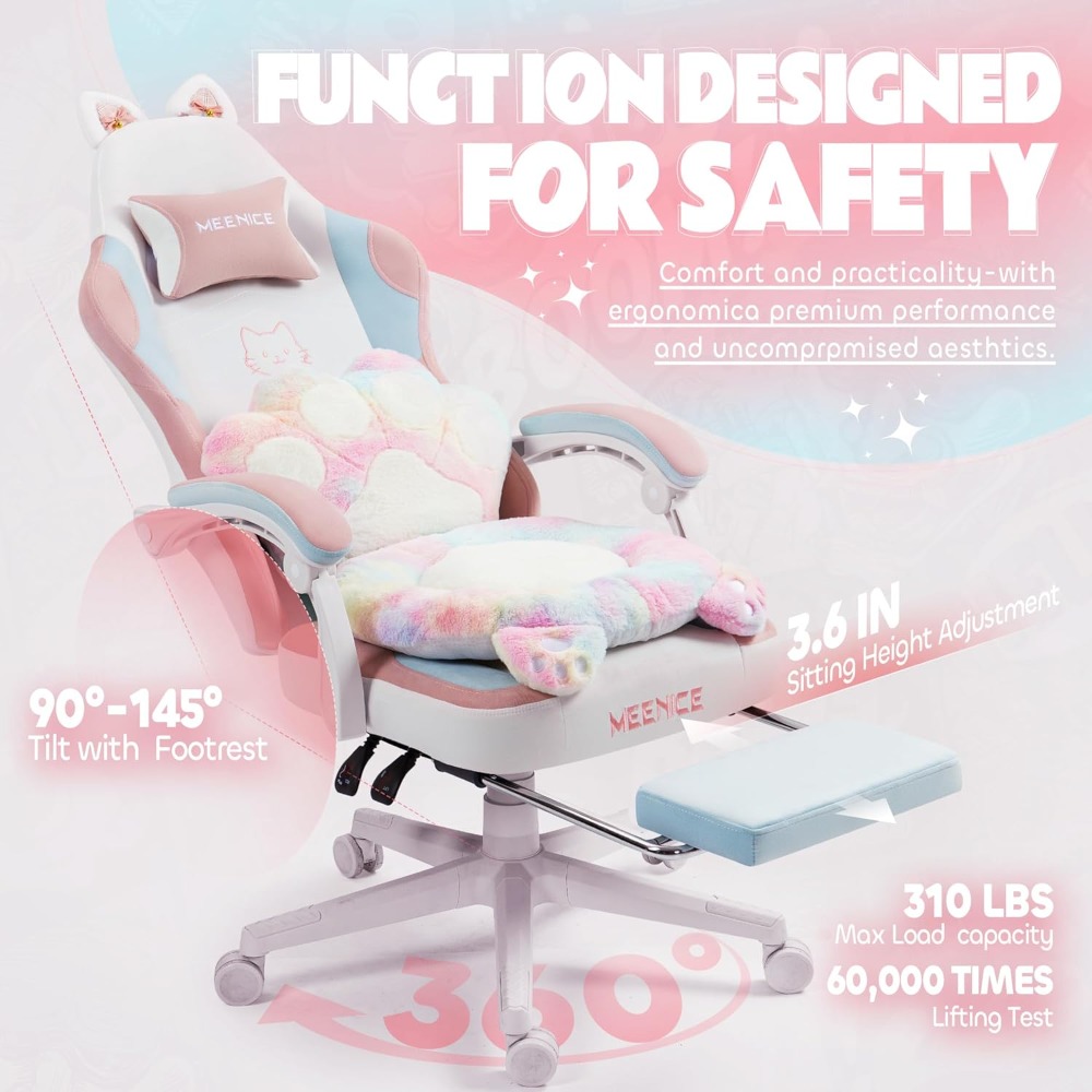 Silla para juegos bonita con o - Pc Gaming Girl reseña y precio