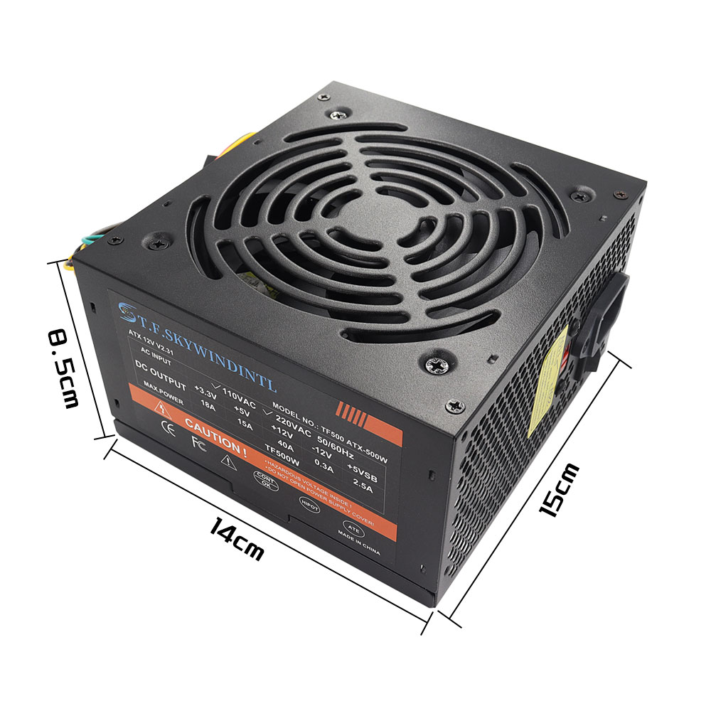 Barato 500W negro ATX escritor - Pc Gaming Ff reseña y precio