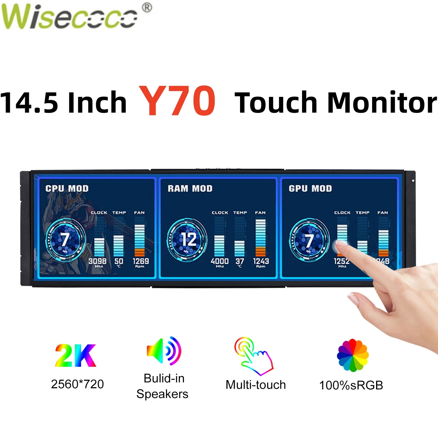 Wisecoco 12,6/14,5 pulgadas 2K - Pc Gaming Y70 reseña y precio